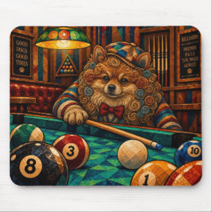 Pomeranian, Geometric Mosaic Mouse Pad