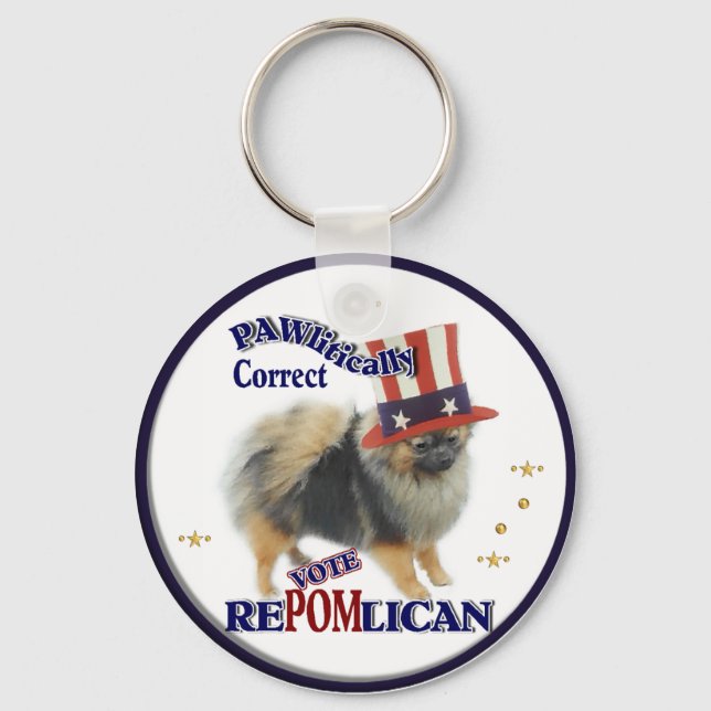 Pomeranian Gifts Key Ring (Front)