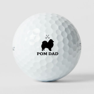 Pomeranian Golf Dad Titleist Pro V1 Golf Ball Gift