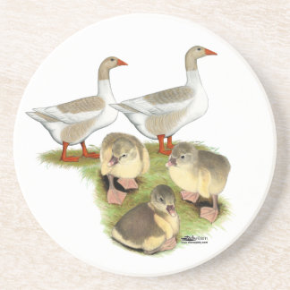 Pomeranian Goose Family Coaster