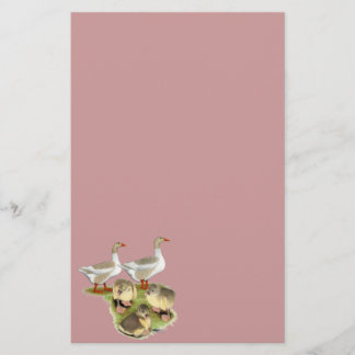 Pomeranian Goose Family Stationery