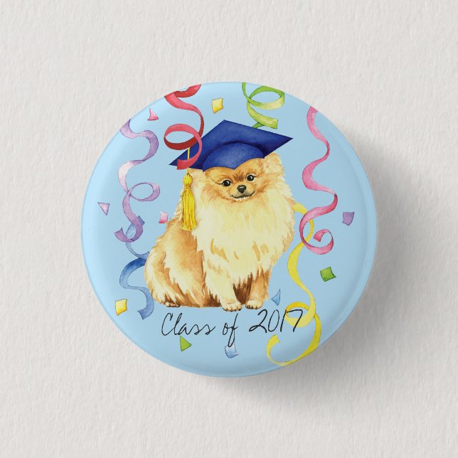 Pomeranian Graduate 3 Cm Round Badge (Front)