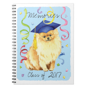 Pomeranian Graduate Spiral Notebook