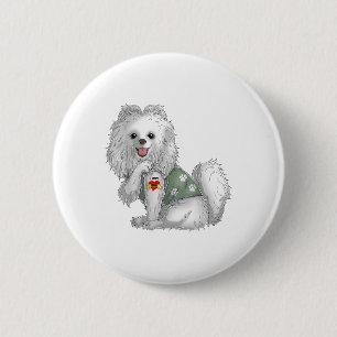 Pomeranian I Love Mum Tattoo Dog Shirt Funny Mothe 6 Cm Round Badge
