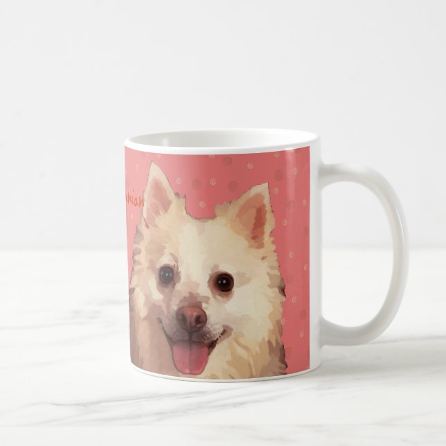 Pomeranian in Peach Colours Mug (Right)