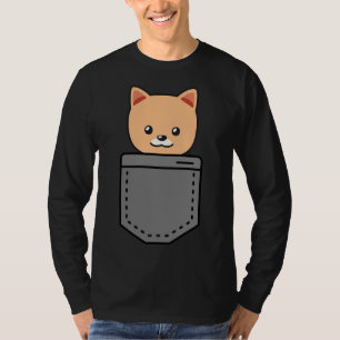 Pomeranian In Pocket Funny Cute Puppy Big Happy Sm T-Shirt