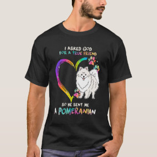 Pomeranian Is My Best Friend Tie Dye Heart Dog T-Shirt