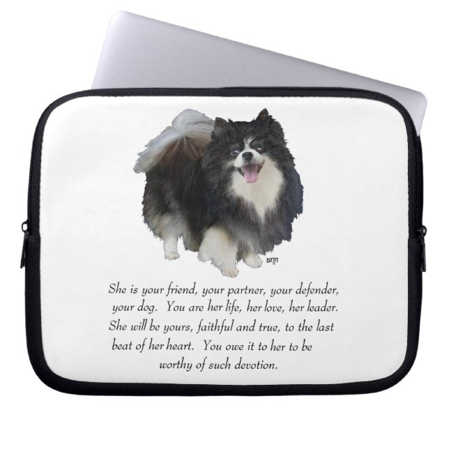 Pomeranian Keepsake Female Laptop Sleeve (Front)