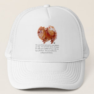 Pomeranian Keepsake Male Trucker Hat