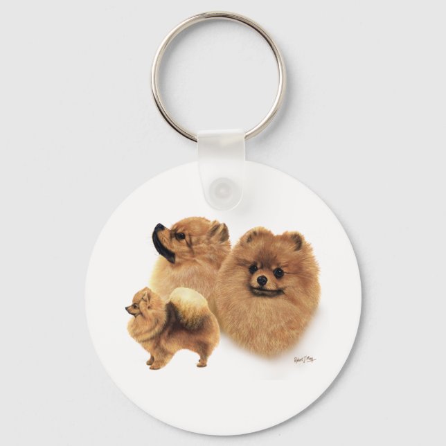 Pomeranian Key Ring (Front)