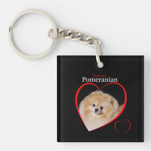 Pomeranian Keychain (Front)