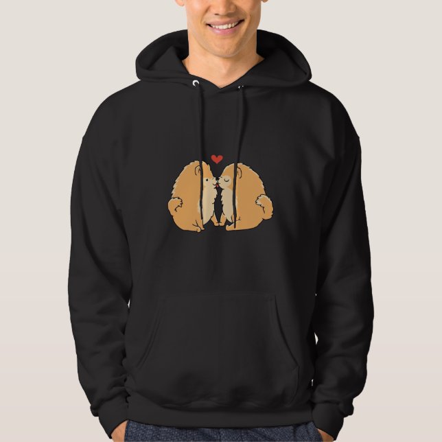 Pomeranian Kisses Hoodie (Front)