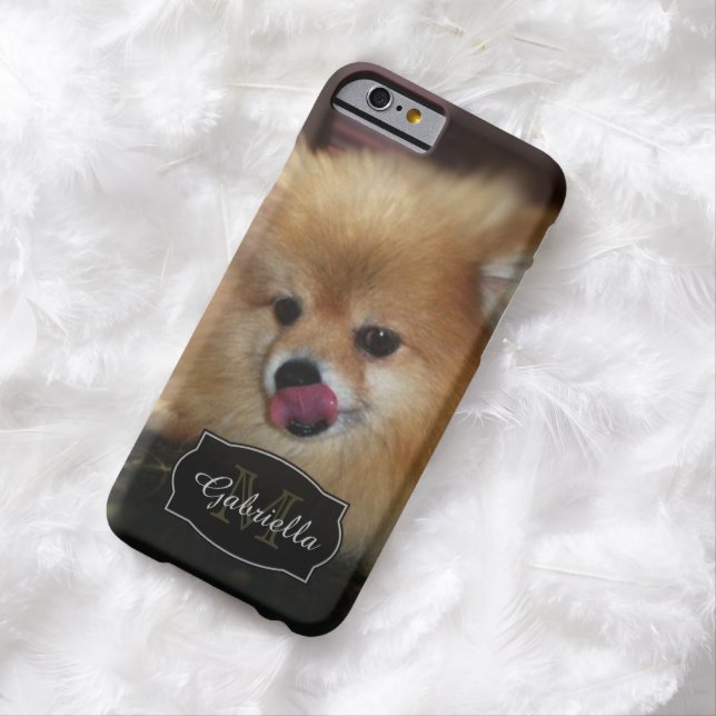 Pomeranian Kisses: Personalised: iPhone 6 case (In Situ)