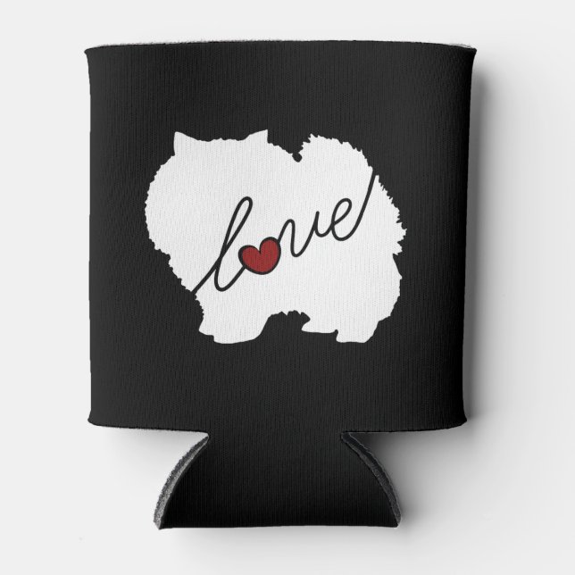 Pomeranian Love Can Cooler (Front)