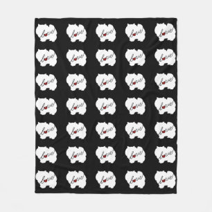 Pomeranian Love Fleece Blanket