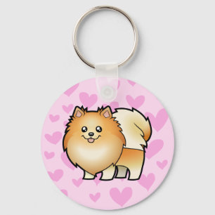 Pomeranian Love Key Ring