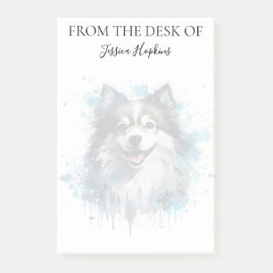 Pomeranian Lover Monogrammed Dog  Post-it Notes