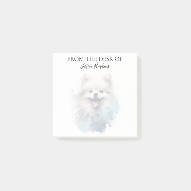 Pomeranian Lover Monogrammed Dog  Post-it Notes (Front)