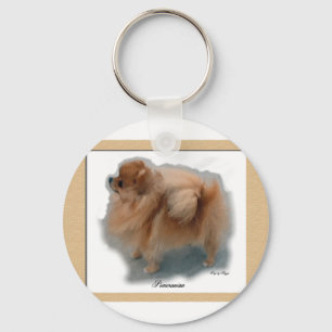 Pomeranian Lovers Gifts Key Ring