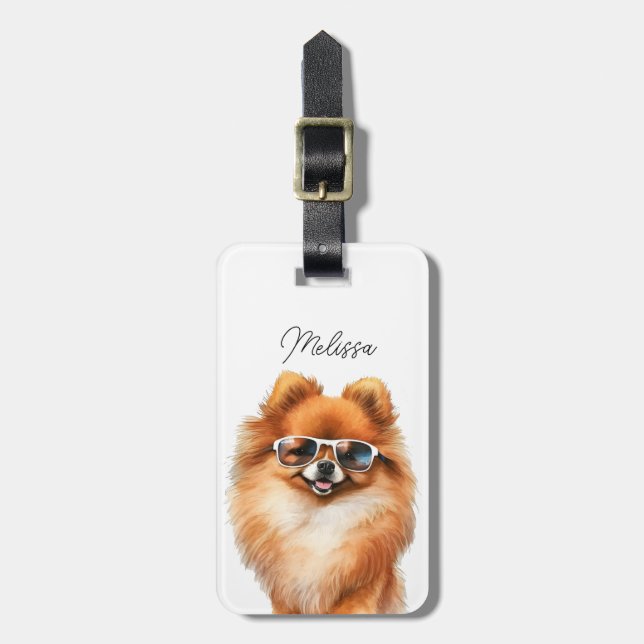 Pomeranian Luggage Tags (Front Vertical)
