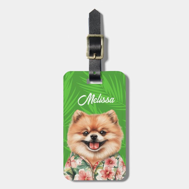 Pomeranian Luggage Tags (Front Vertical)