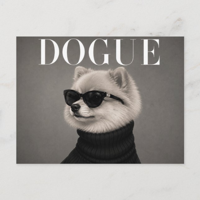 Pomeranian Luxury Haute Couture Postcard (Front)