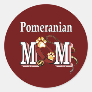 Pomeranian MOM Gifts Classic Round Sticker