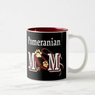 Pomeranian MOM Gifts Two-Tone Coffee Mug