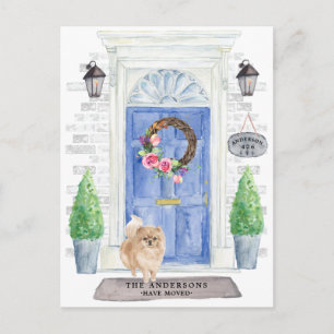 Pomeranian Moving Announcement Postcard