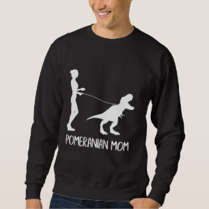 Pomeranian Mum Dog Dinosaur Mothers Day Pomeranian Sweatshirt