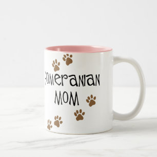 Pomeranian Mum Two-Tone Coffee Mug