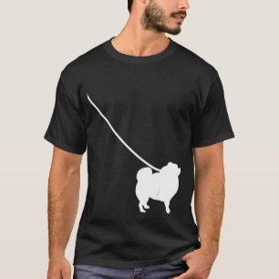 Pomeranian on a Leash Dog Mum Dad Pet Cute Puppy T-Shirt