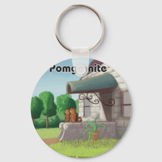 Pomeranian On Granite (Pomegranite) Funny Key Ring