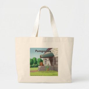Pomeranian On Granite (Pomegranite) Funny Large Tote Bag