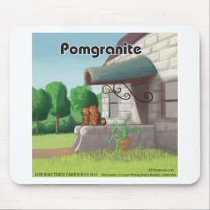 Pomeranian On Granite (Pomegranite) Funny Mouse Pad