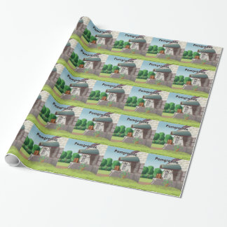 Pomeranian On Granite (Pomegranite) Funny Wrapping Paper