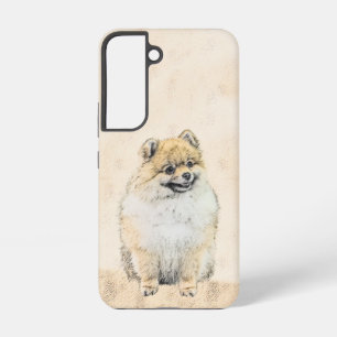 Pomeranian (Orange) Painting - Original Dog Art Samsung Galaxy Case
