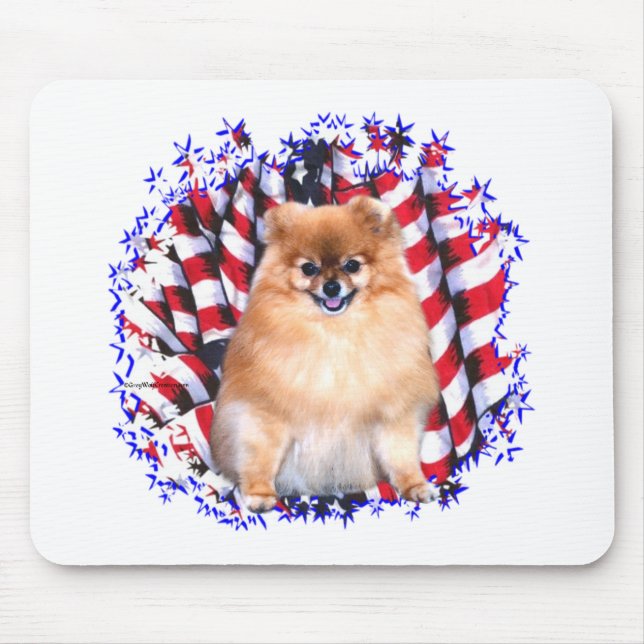 Pomeranian Patriot Mouse Pad (Front)