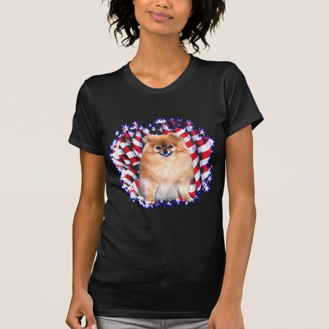 Pomeranian Patriot T-Shirt (Front)
