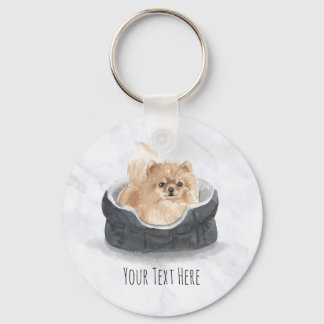 Pomeranian Personalised Keyring