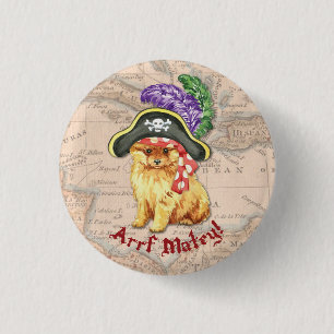 Pomeranian Pirate 3 Cm Round Badge