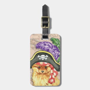 Pomeranian Pirate Luggage Tag