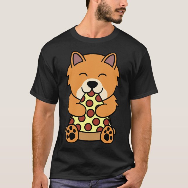 Pomeranian Pizza T-Shirt (Front)