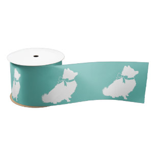 Pomeranian Pom Dog Puppy Satin Ribbon