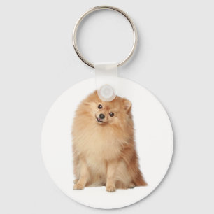 Pomeranian Pom Pom Puppy Dog Keychain