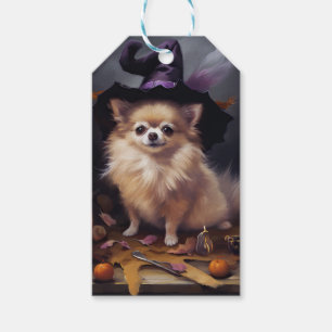 Pomeranian Pumpkins Halloween Scary  Gift Tags