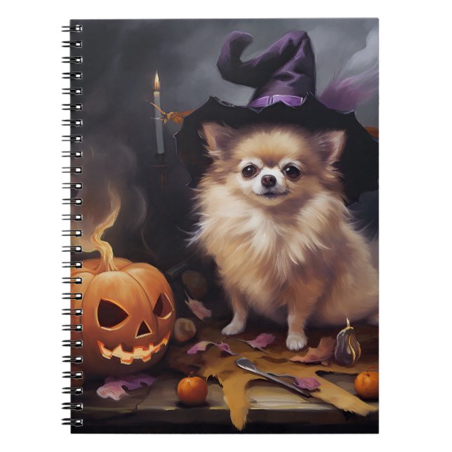 Pomeranian Pumpkins Halloween Scary  Notebook (Front)