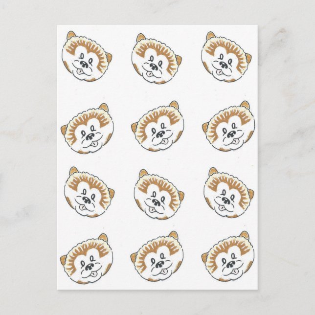 Pomeranian Puppies Postcard (Front)