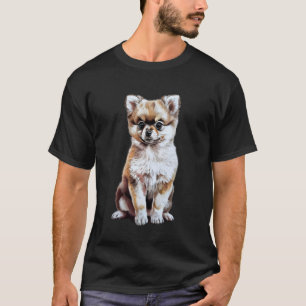 Pomeranian Puppy Sketch Drawing Art Dog Lover T-Shirt