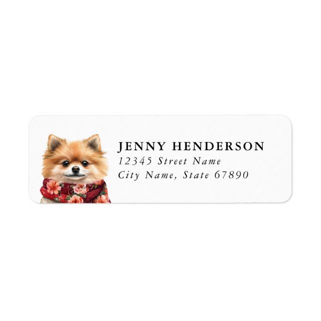 Pomeranian Return Address Label (Front)